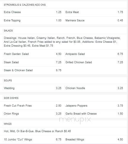Giorgio's Place - Pittsburgh, PA menu_pic