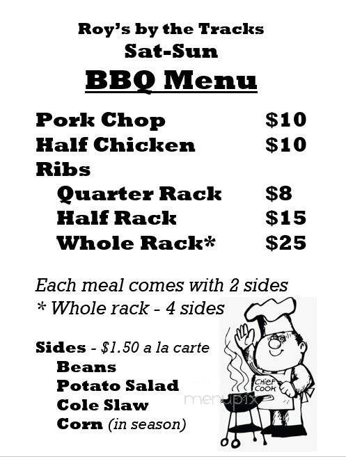 Roy's By The Tracks - Finleyville, PA menu_pic