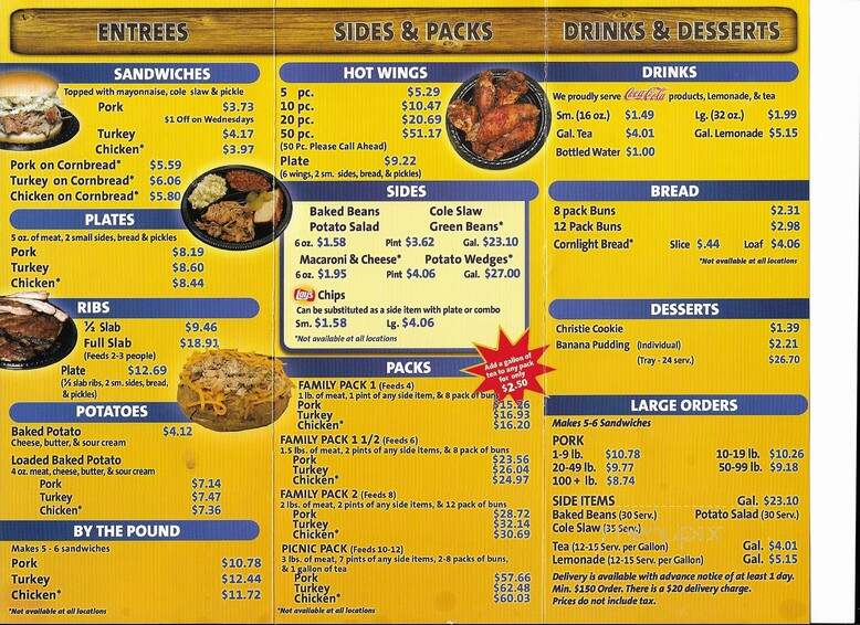 Whitt's Barbecue - Madison, TN menu_pic