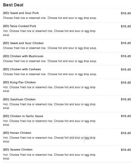 Chinatown Cafe - Denton, TX menu_pic
