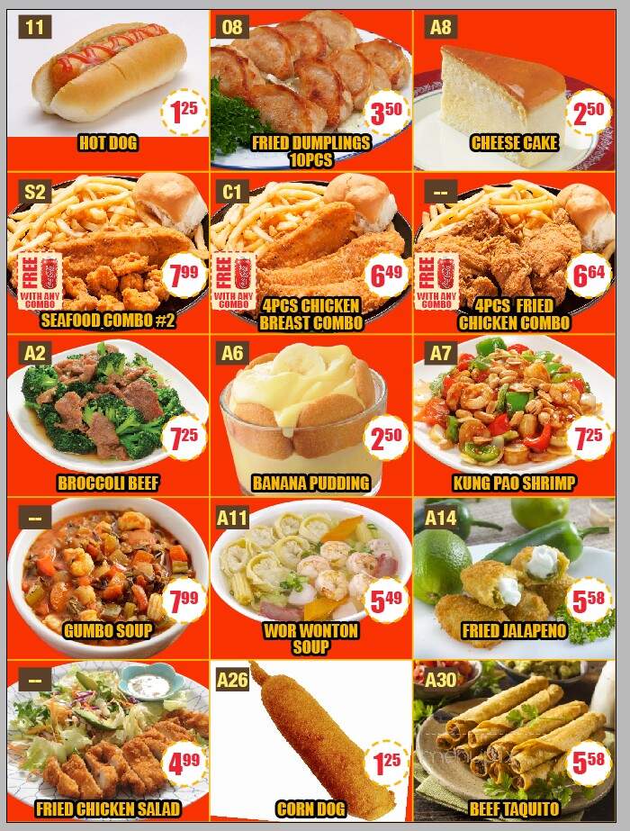 O K Chinese Restaurant - Los Angeles, CA menu_pic