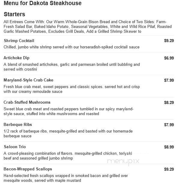 Dakota Restaurant - Avon, CT menu_pic