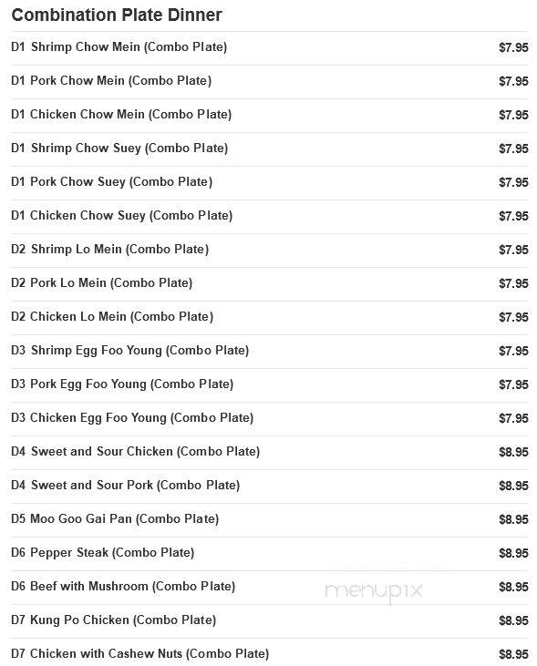 Ocean Palace - Brooklyn, CT menu_pic