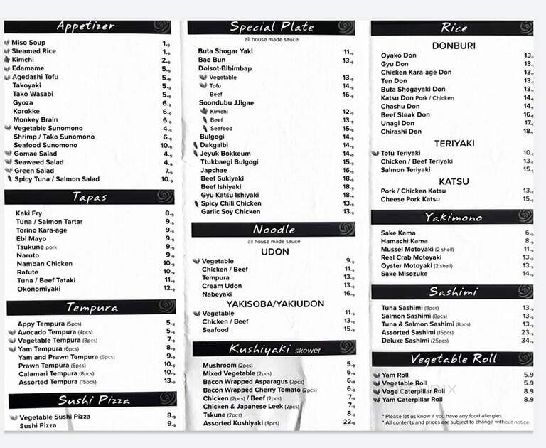 Sushi Langford - Langford, BC menu_pic