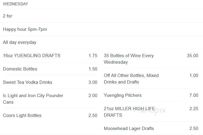 Casey's Draft House - Pittsburgh, PA menu_pic