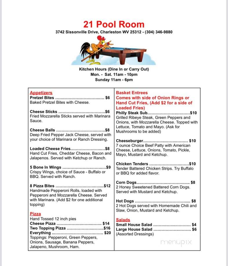 21 Pool Room - Charlestons, WV