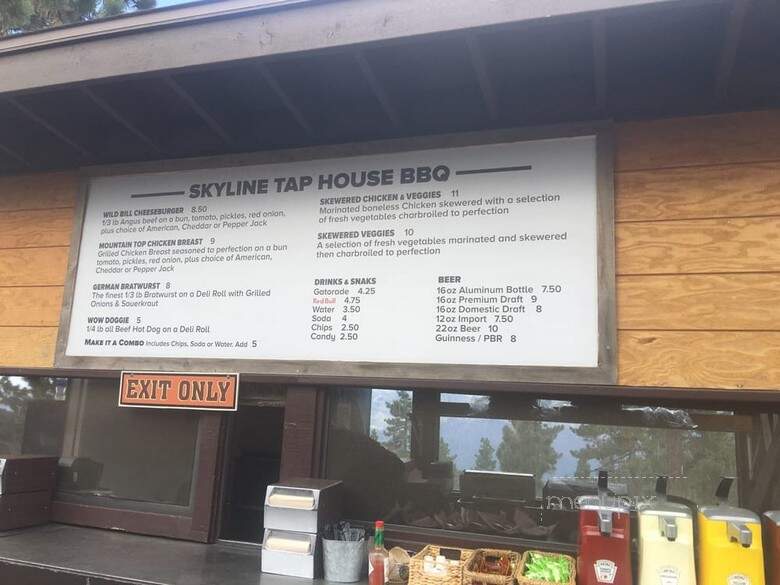 Skyline Taphouse - Big Bear Lake, CA menu_pic