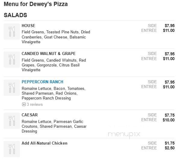 Dewey's Pizza - Fairlawn, OH menu_pic