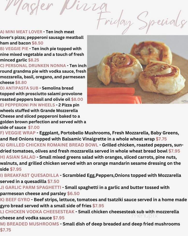 Master Pizza - Carlstadt, NJ menu_pic