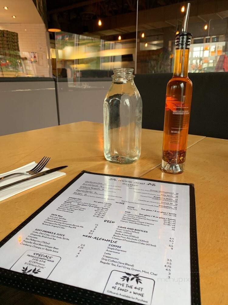 Morris East Restaurant + Wine Bar - Bedford, NS menu_pic