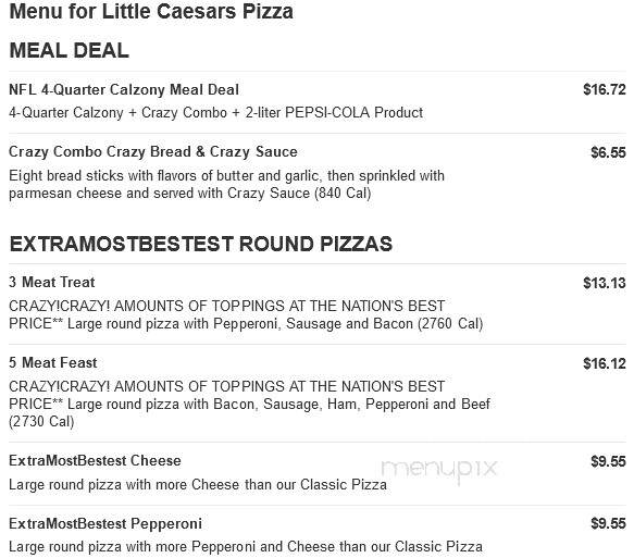 Little Caesar's Pizza - Ashland, VA menu_pic