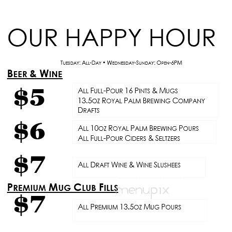 Royal Palm Brewing Company - Royal Palm Beach, FL menu_pic