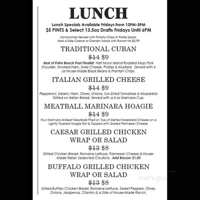 Royal Palm Brewing Company - Royal Palm Beach, FL menu_pic