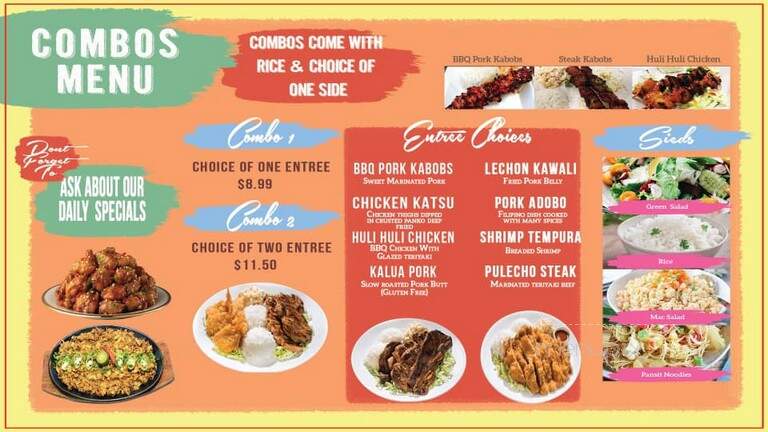 Dakine Grindz Restaurant - Sunset, UT menu_pic