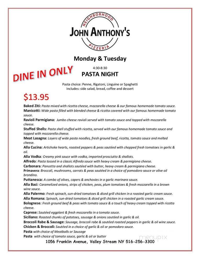 John Anthony's Pizzeria - Valley Stream, NY