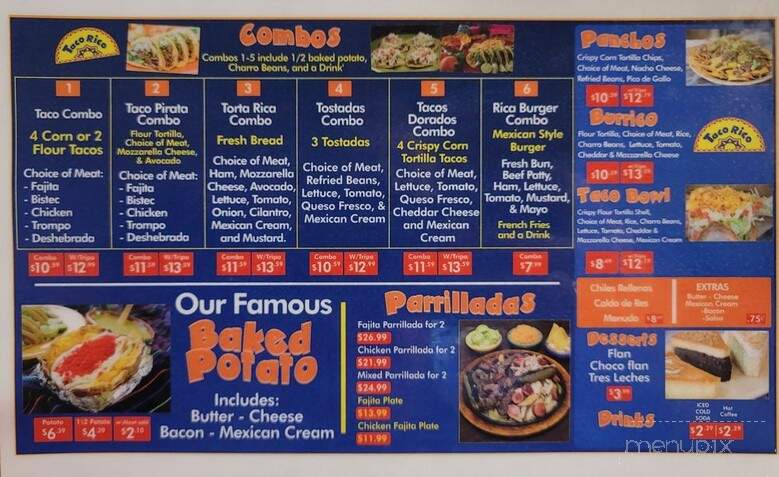 Taco Rico - McAllen, TX menu_pic