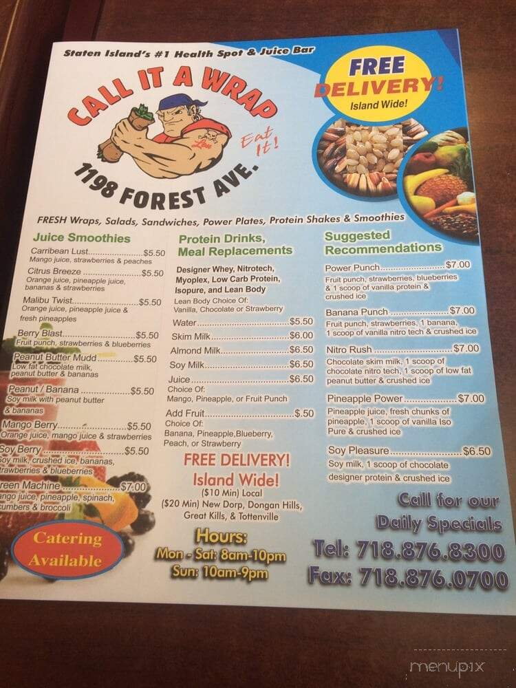 Call It a Wrap - Staten Island, NY menu_pic
