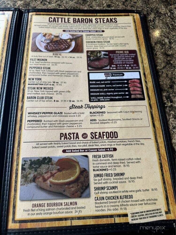Cattle Baron - Ruidoso, NM menu_pic