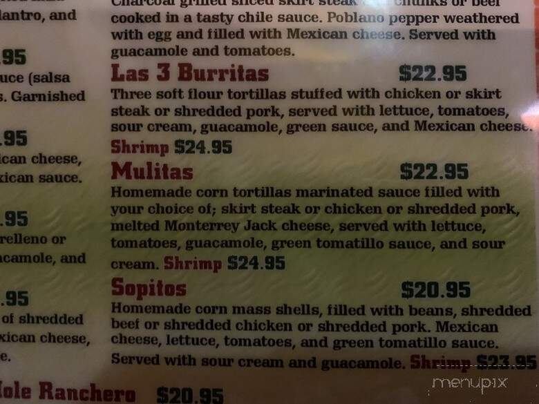 La Hacienda Real - Beaverton, OR menu_pic
