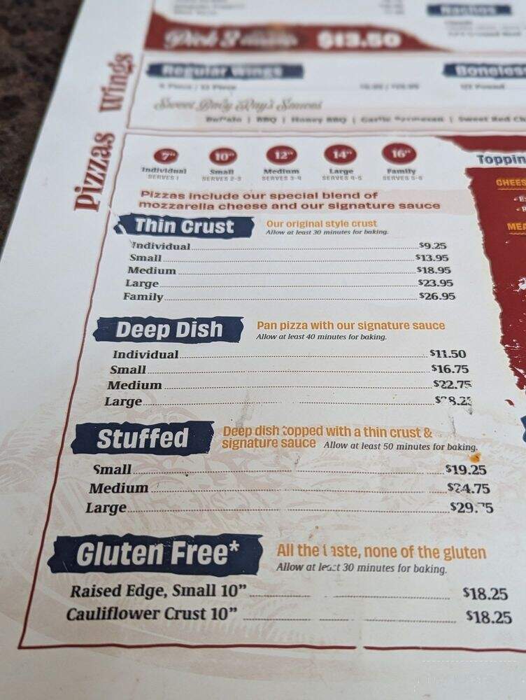 Beggars Pizza - Chicago, IL menu_pic