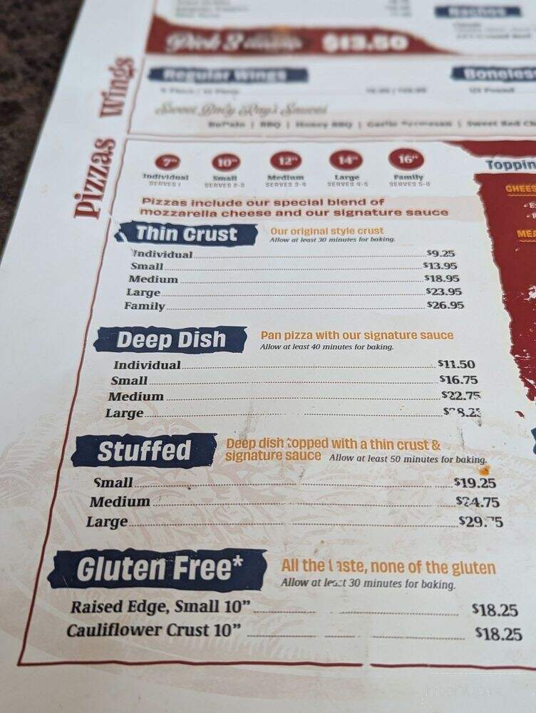 Beggars Pizza - Chicago, IL menu_pic