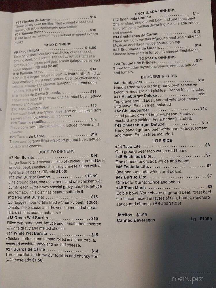 Famous Taco - Lansing, MI menu_pic