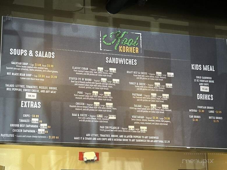 Kool Korner Sandwiches - Vestavia Hills, AL menu_pic