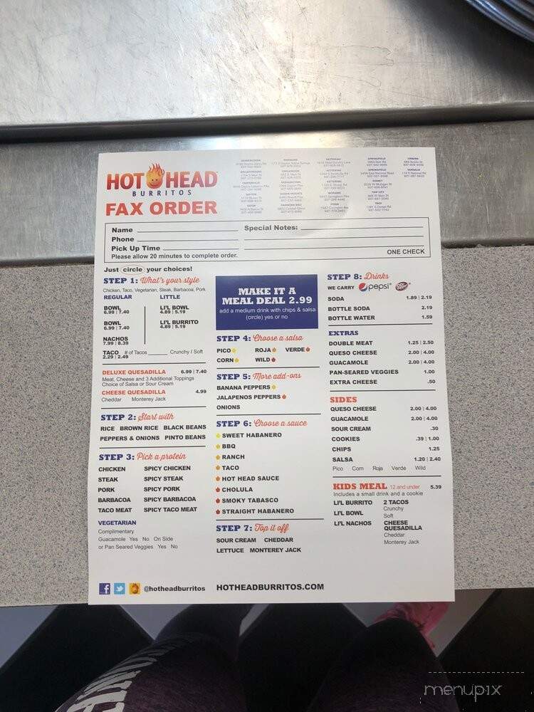 Hot Head Burritos - Centerville, OH menu_pic