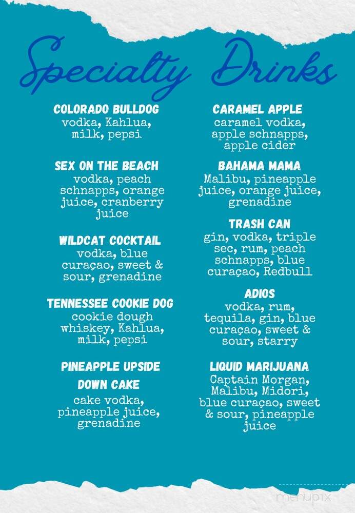 Idle Hour - Anthony, KS menu_pic