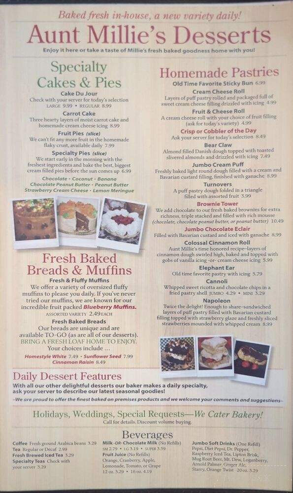 Aunt Millies Bakeries - Covington, KY menu_pic