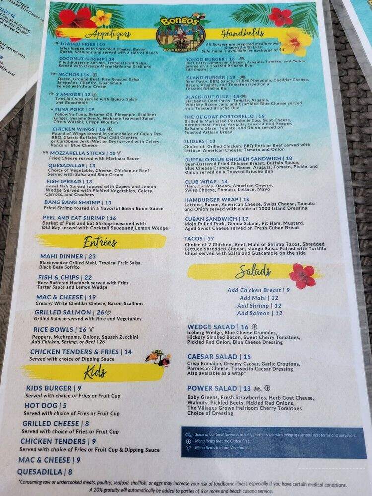 Bahama Mama's - St Pete Beach, FL menu_pic