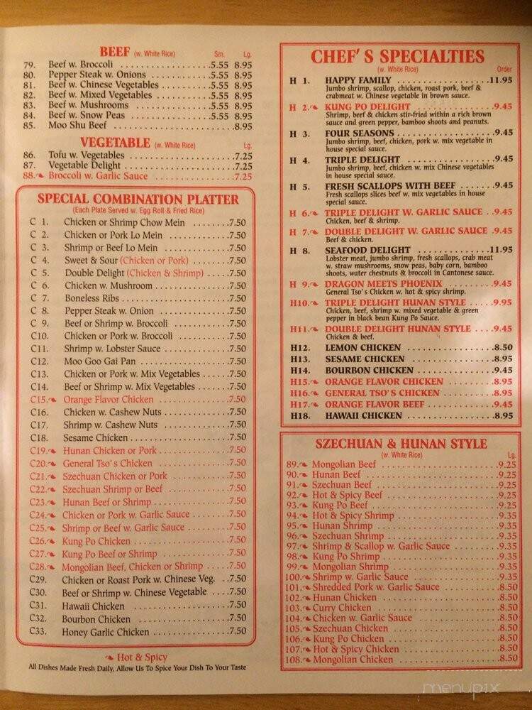 Golden China - Sapulpa, OK menu_pic