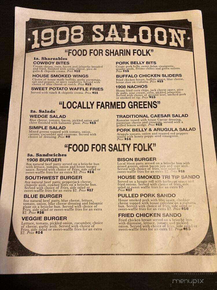 A & P Bar & Grill - Sandpoint, ID menu_pic