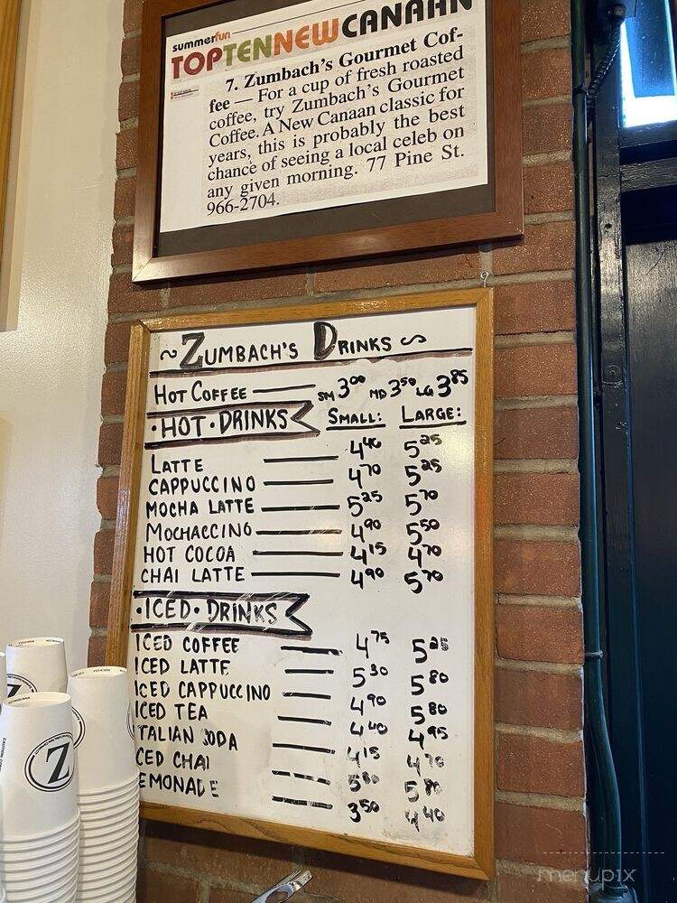 Zumbach's - New Canaan, CT menu_pic