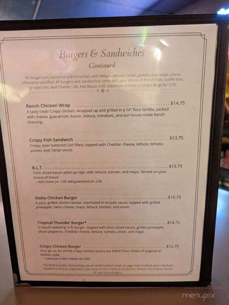O'Finnigan's Pub - Everett, WA menu_pic