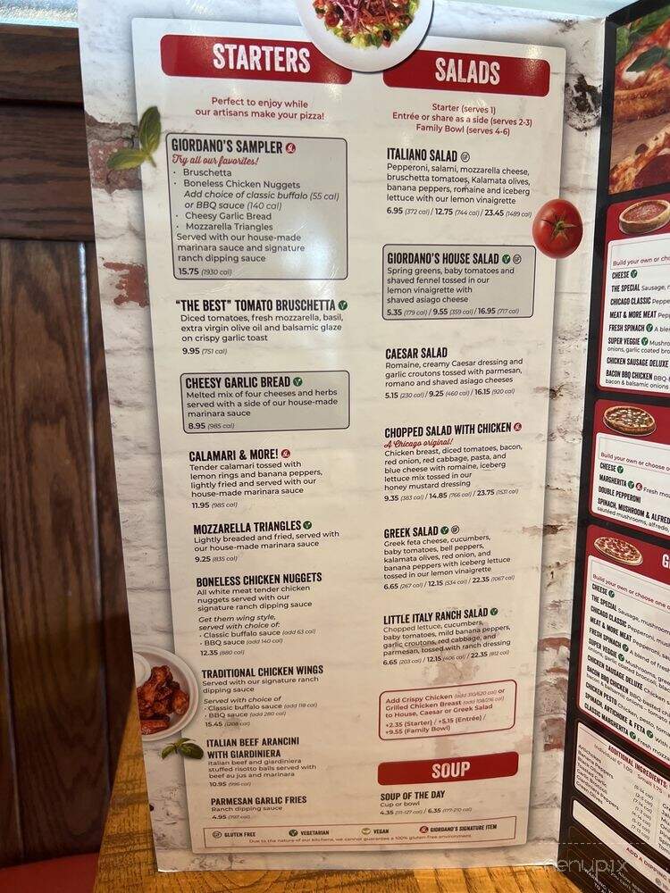 Giordanos Famous Stuffed Pizza - Mokena, IL menu_pic