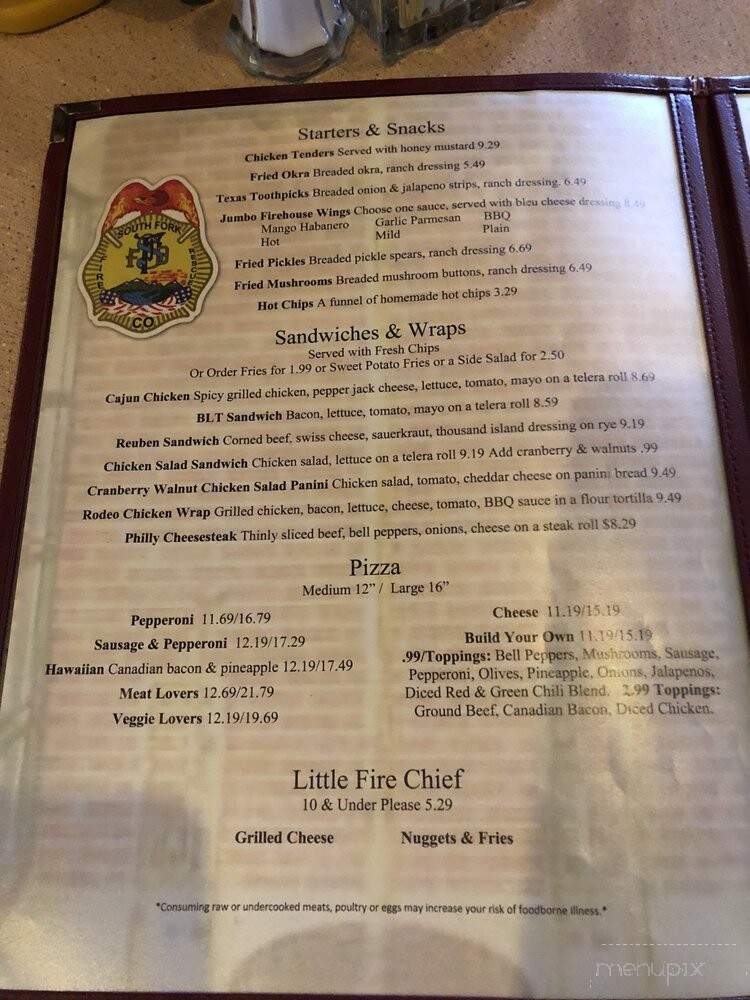 The Old Firehouse - Creede, CO menu_pic