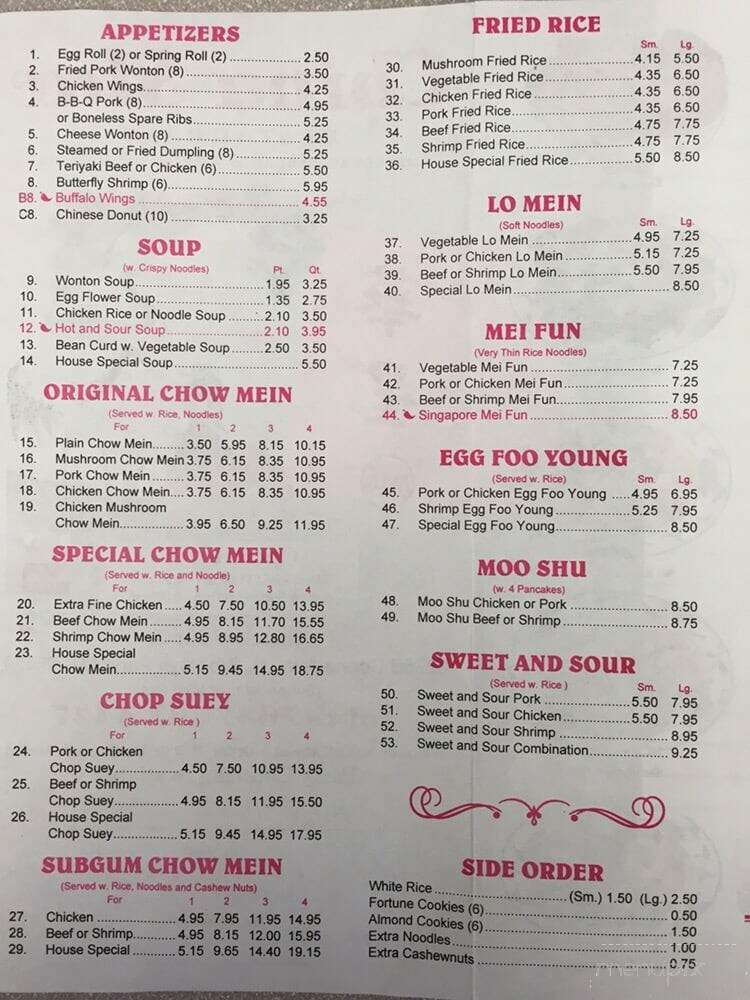 China Star - Brooklyn, MI menu_pic