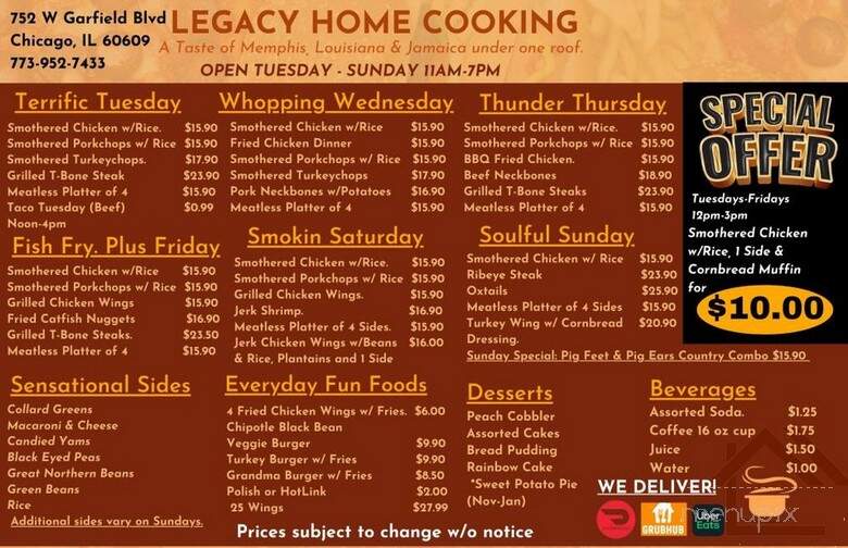Solomon's Fishery - Chicago, IL menu_pic