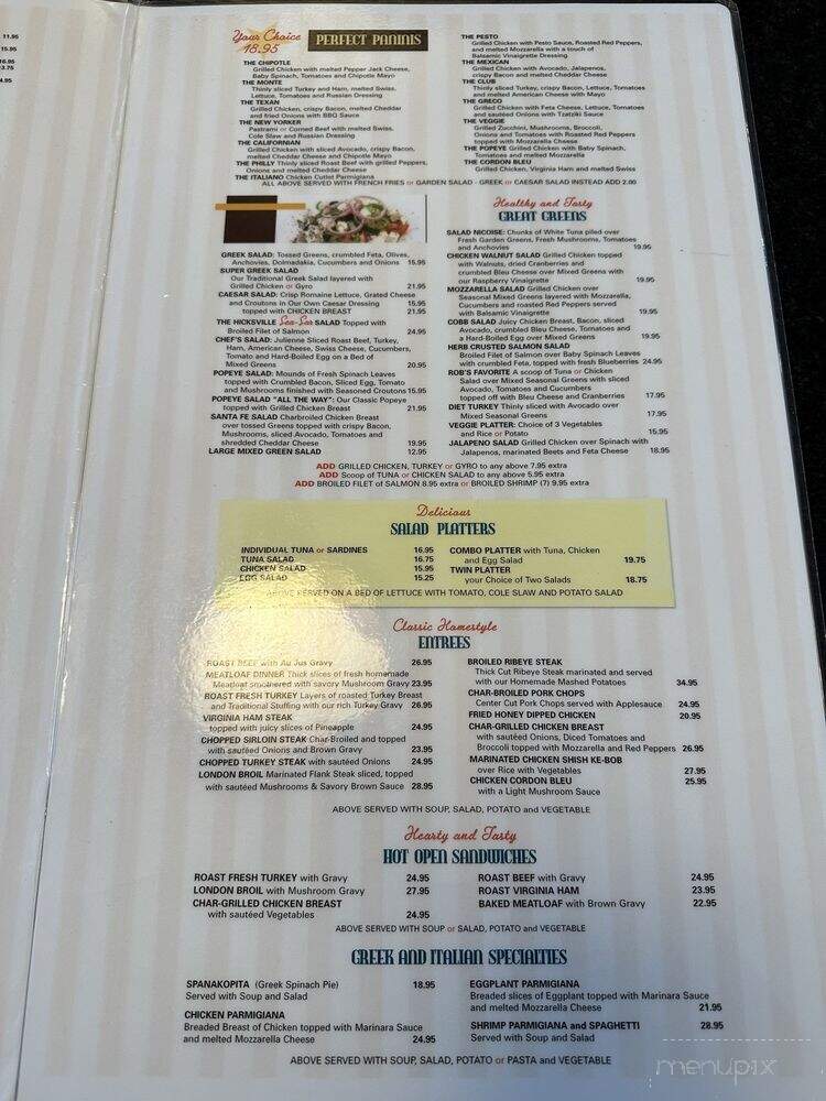 Hicksville Diner - Hicksville, NY menu_pic