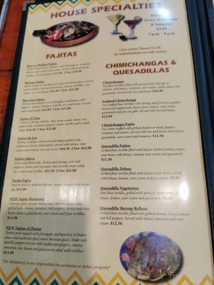Mi Monterrey Mexican Grill - Morehead, KY menu_pic