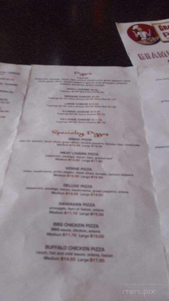 Grammas Pizza - Florence, KY menu_pic