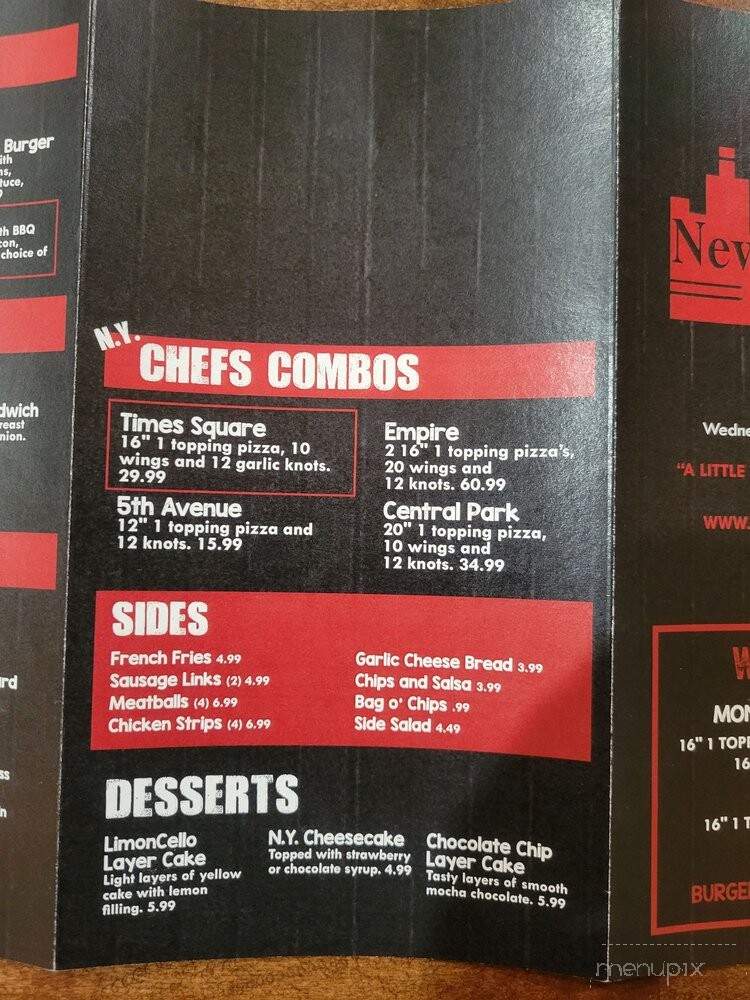 Vinnies New York Pizza Llc - Cottonwood, AZ menu_pic