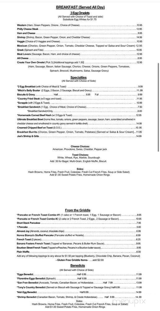 Bud's Restaurant - Venice, FL menu_pic