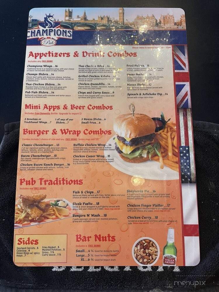Champions Pub - Sarasota, FL menu_pic