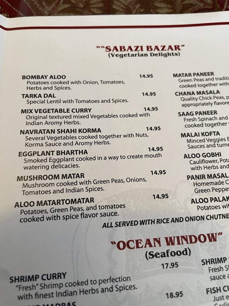 Shere Punjab Indian Restaurant - Cocoa Beach, FL menu_pic