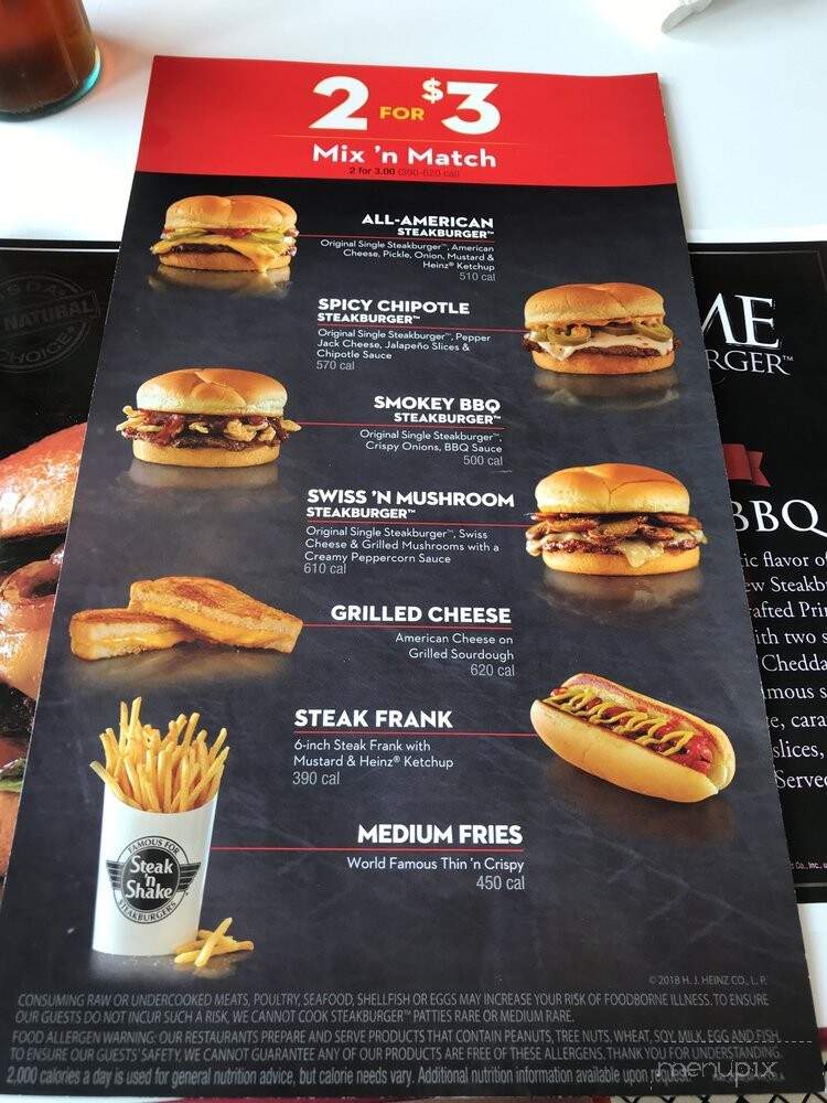 Steak 'n Shake - Vero Beach, FL menu_pic