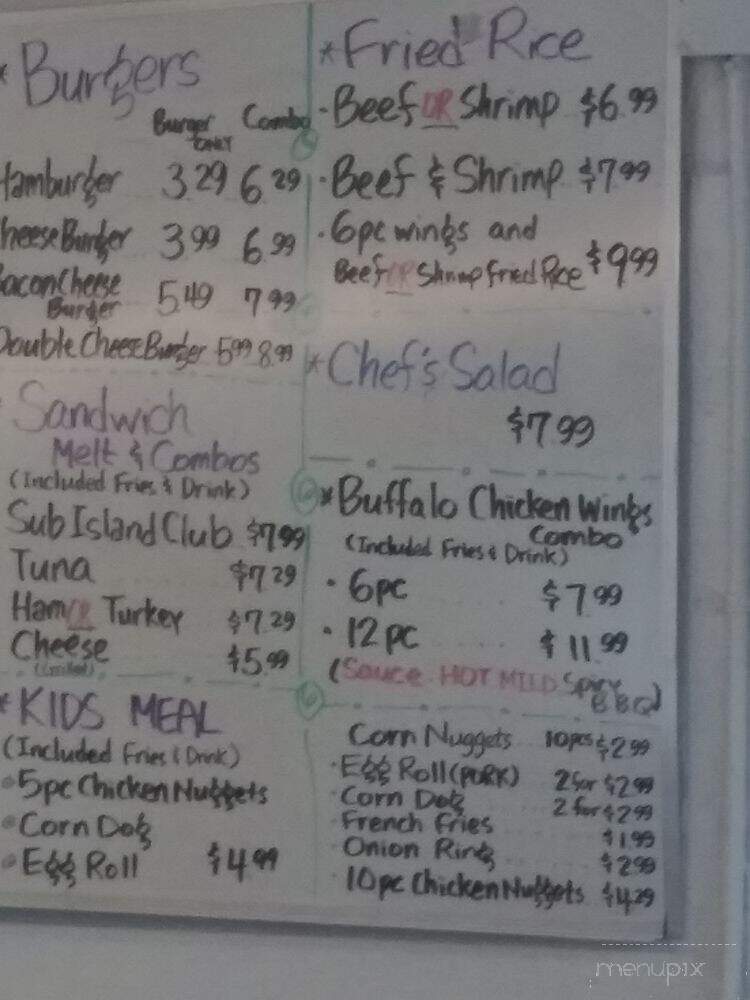 Sub Island - Orlando, FL menu_pic