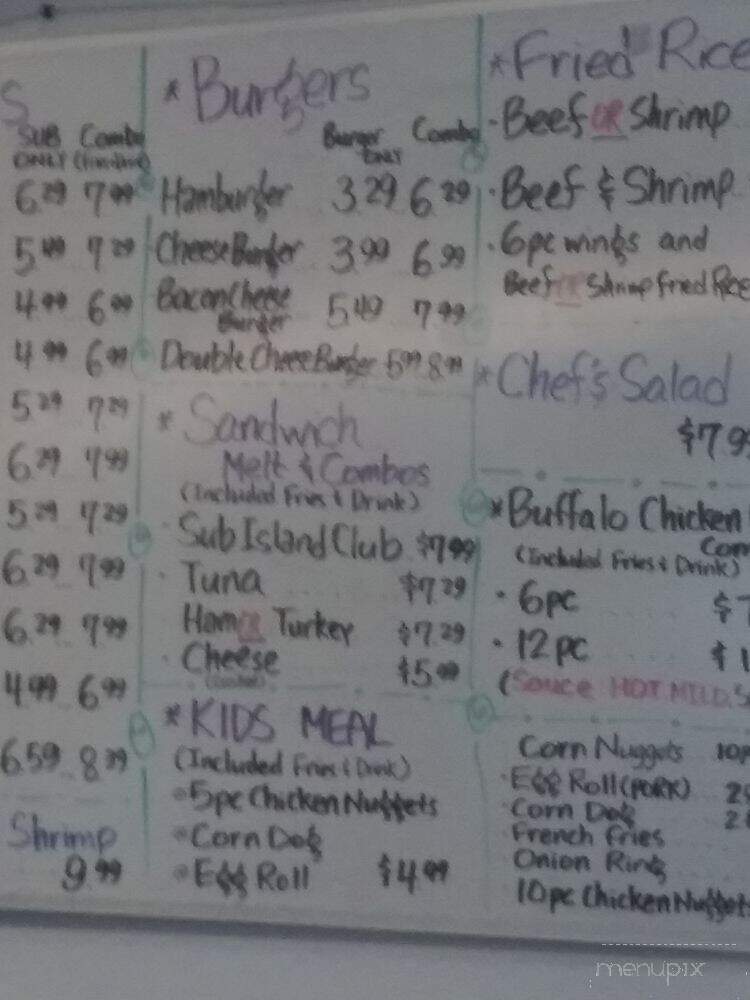 Sub Island - Orlando, FL menu_pic