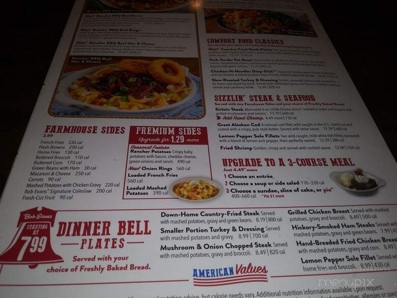 Bob Evans Restaurant - Muskegon, MI menu_pic